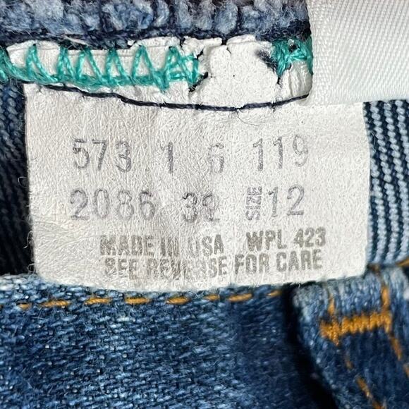 Vintage 70s Levi's Orange Tab Jeans Straight Leg Paper Tag Missus 12 Modern 2/4 - Picture 13 of 14